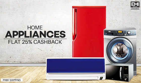 ACs, Microwave Ovens, Washing Machines & Refrigerators Extra 25% cashback @PayTm