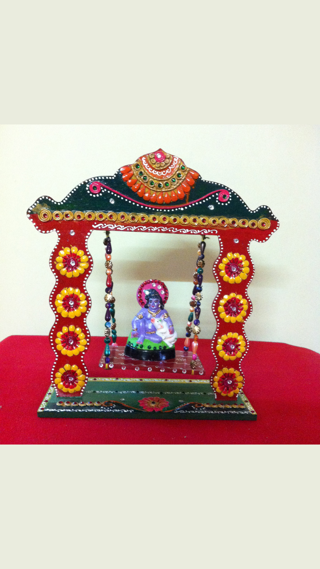 Gungun Creations Swinging Jhula Temple With Lord Krishna available at