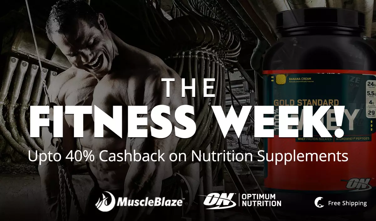 Fitness week upto 40% cash back @ Paytm – Gaming, Sports and Fitness