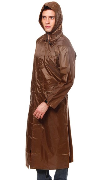Duckback Coffee Polyester Raincoat (Size-44)