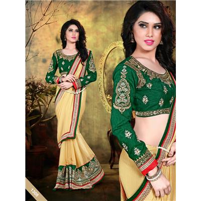 Dharma Products Designer Embroidered Party Wear Georgette Saree available at Paytm for Rs.1419