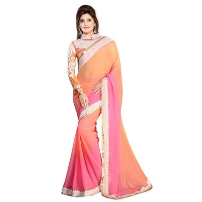 Dharma Products Embroidered Designer Fancy Party Wear Saree available at Paytm for Rs.1399