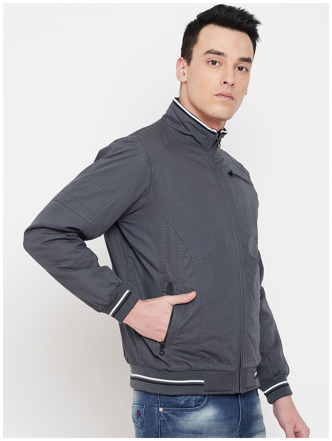 grey bomber jacket men outfit