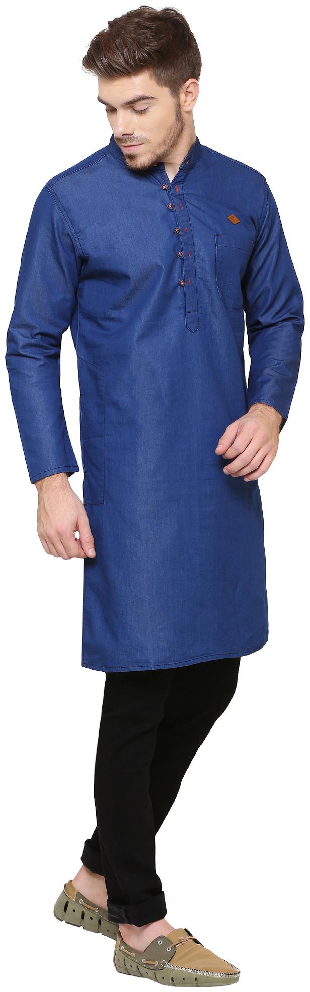 Kuons Avenue Men S Solid Casual Denim Dark Blue Long Kurta Hsb Ebay Kuons Avenue Men S Solid Casual Denim Dark Blue Long Kurta Hsb Ebay