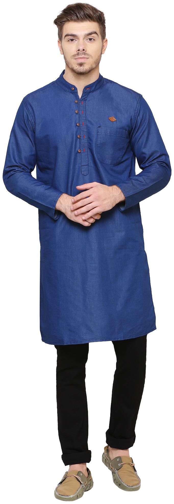 Kuons Avenue Men S Solid Casual Denim Dark Blue Long Kurta Hsb Ebay Kuons Avenue Men S Solid Casual Denim Dark Blue Long Kurta Hsb Ebay