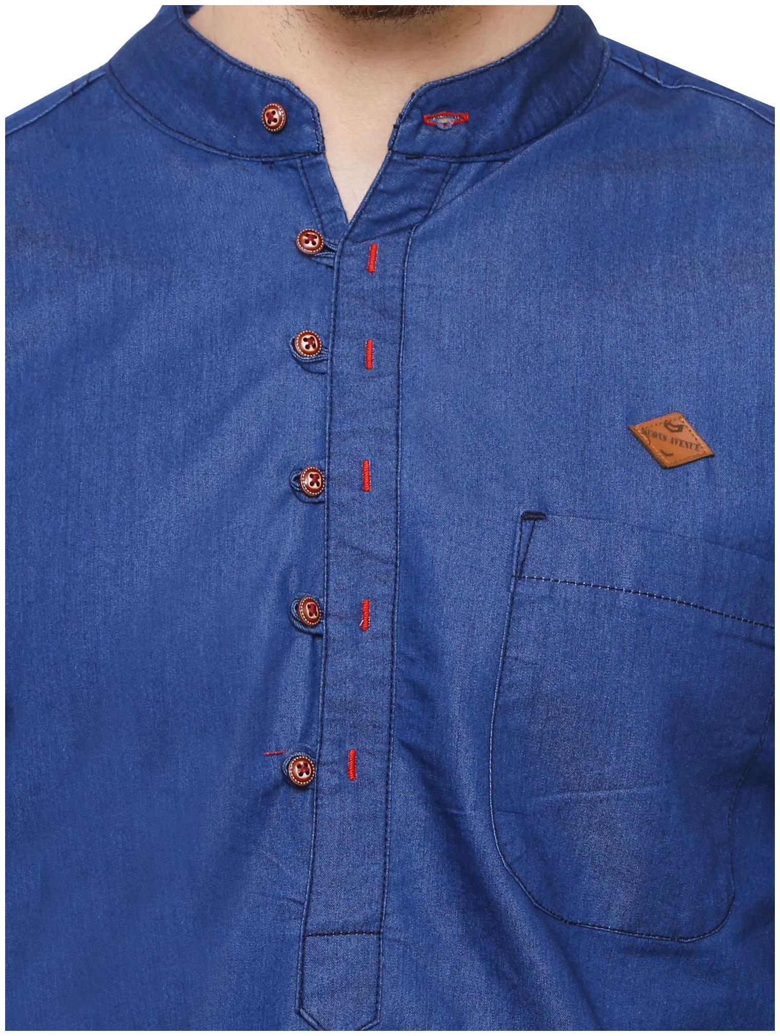 Kuons Avenue Men S Solid Casual Denim Dark Blue Long Kurta Hsb Ebay Kuons Avenue Men S Solid Casual Denim Dark Blue Long Kurta Hsb Ebay