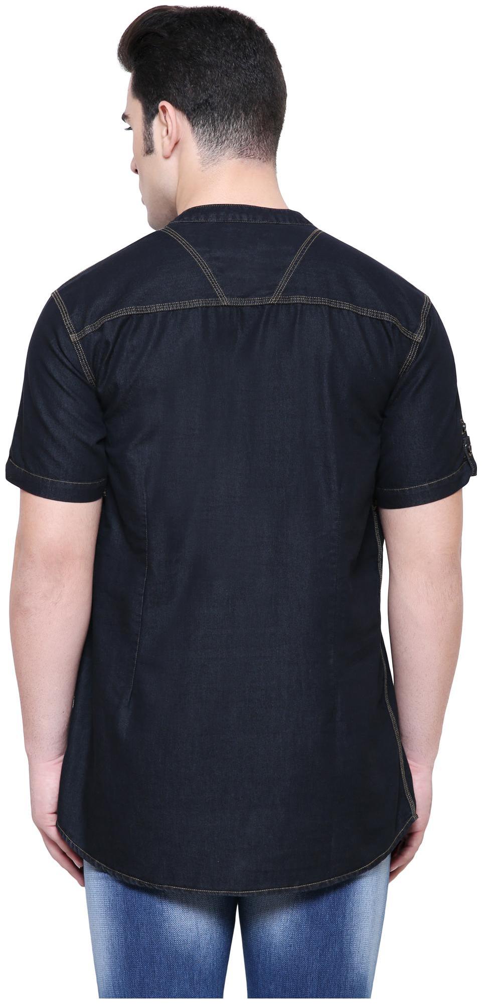 Kuons Avenue Black Denim Short Kurta For Men D3p Ebay Kuons Avenue Black Denim Short Kurta For Men D3p Ebay