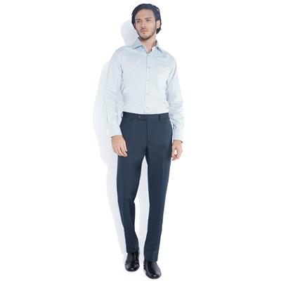 Raymond Medium Grey Cotton Men Shirts