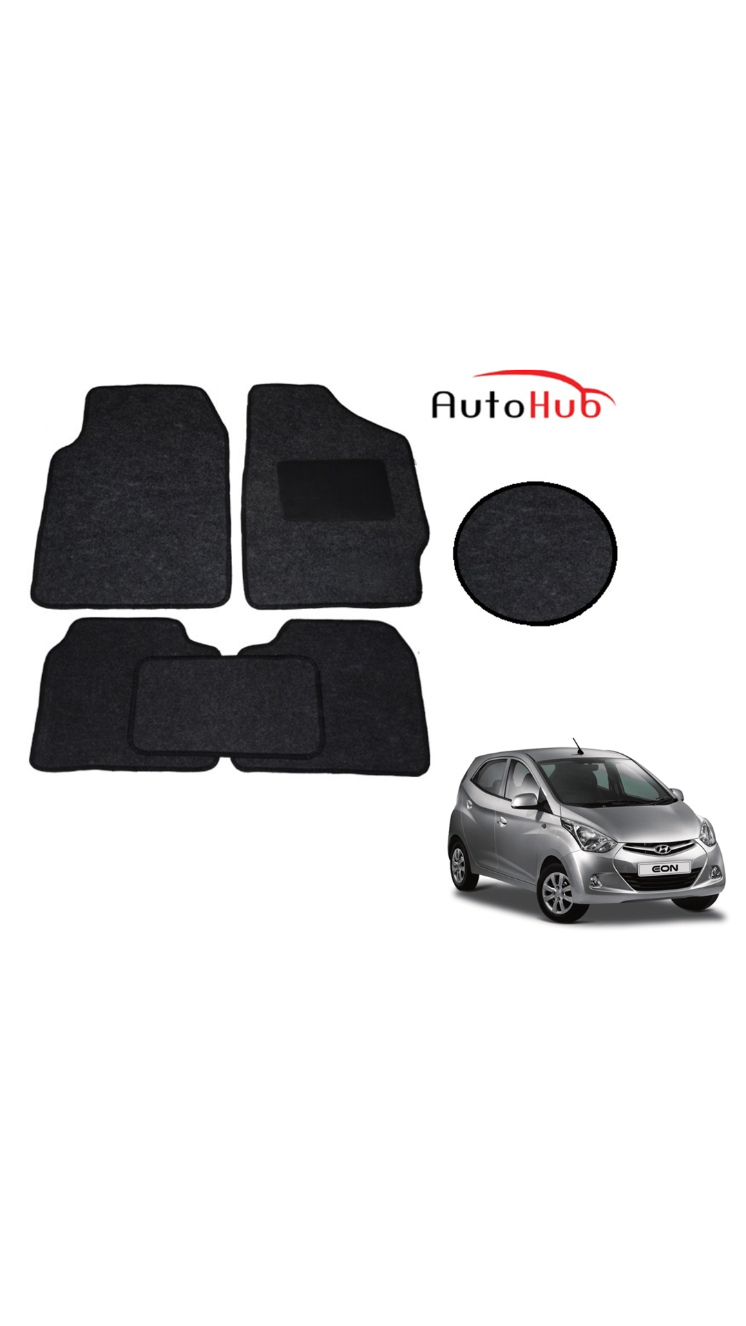 Auto Hub Soft Black Car Floor Mats For Hyundai Eon Price In India
