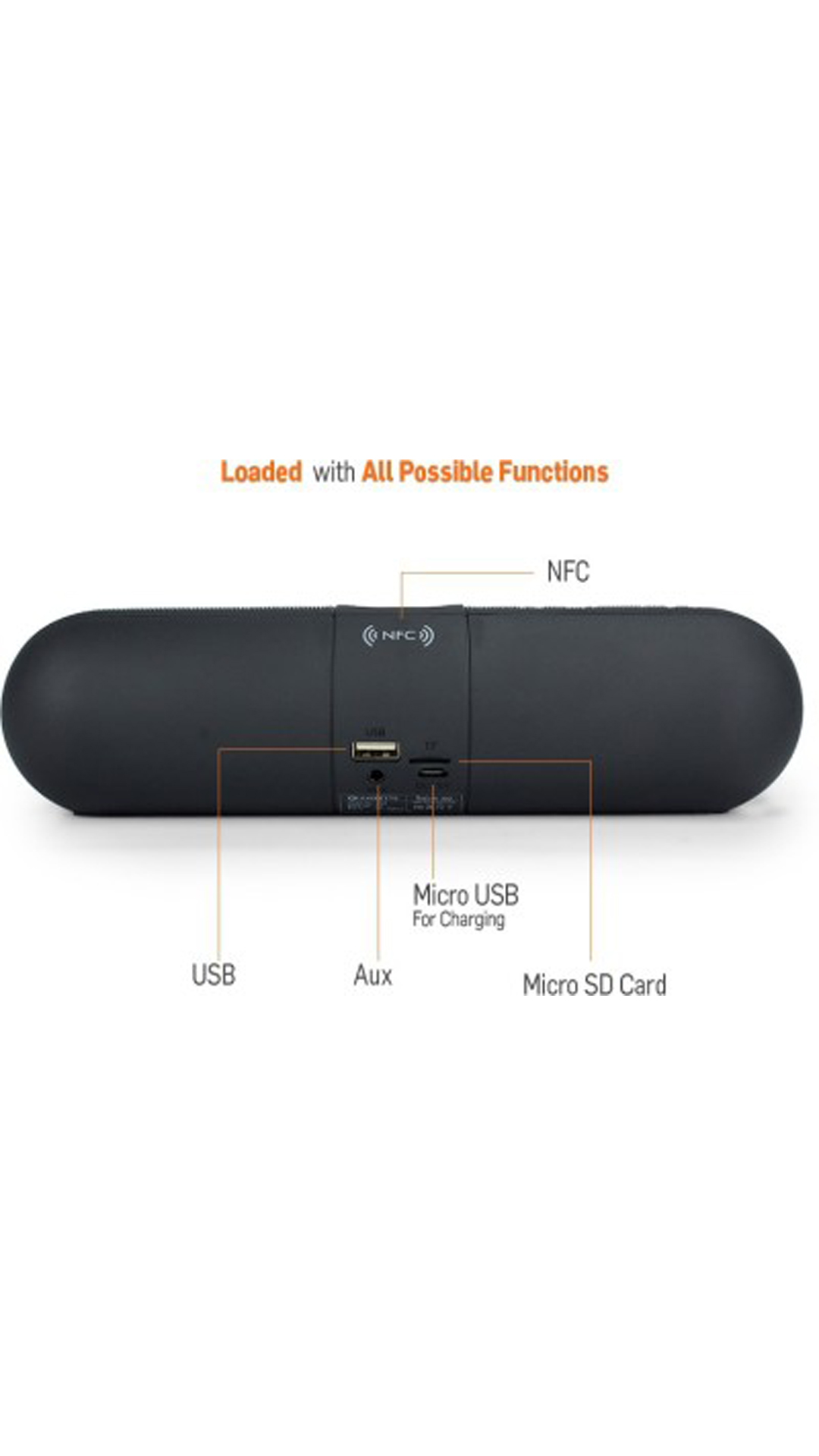 Amkette Trubeats iGO Bluetooth Speaker (Black)