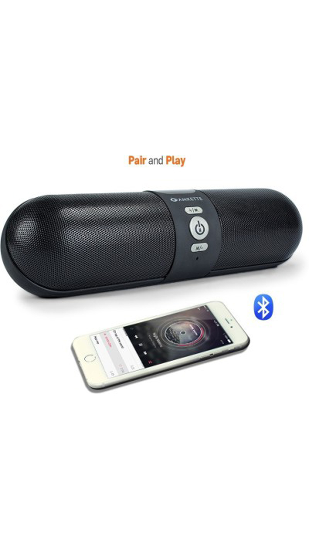 Amkette Trubeats iGO Bluetooth Speaker (Black)