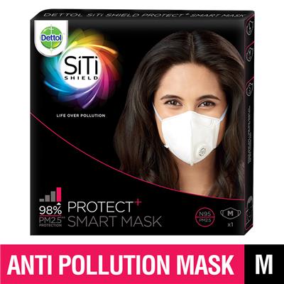 Dettol SiTi Shield Protect Plus N95 Anti Pollution Smart Mask (Medium)
