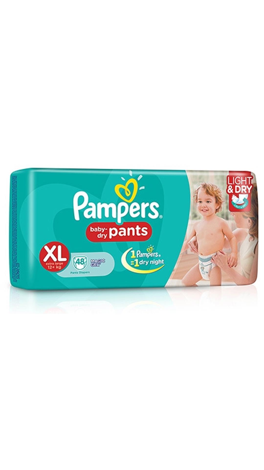 Buy Pampers Extra Large Size Diaper Pants (48 Count)(Pack of 2) Online