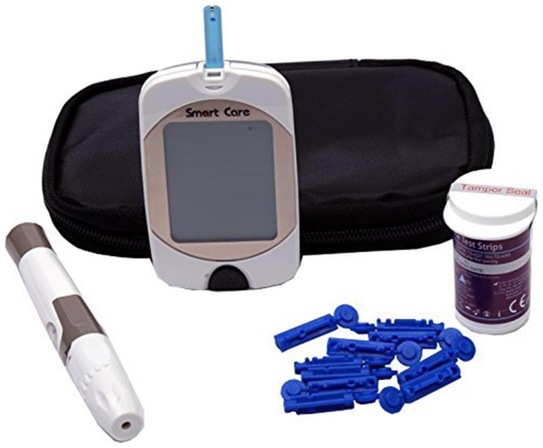 Smart Care Diabetes Blood Glucose Testing Kit,METER,10 Test Strips,10
