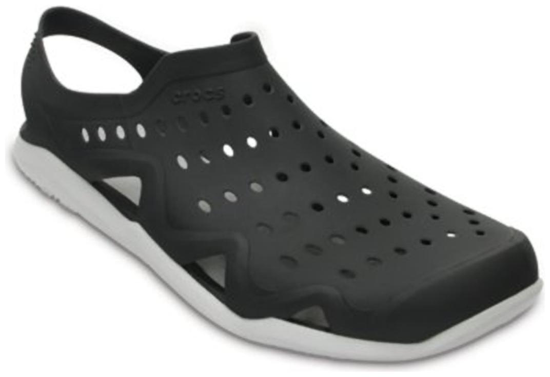 black swiftwater crocs