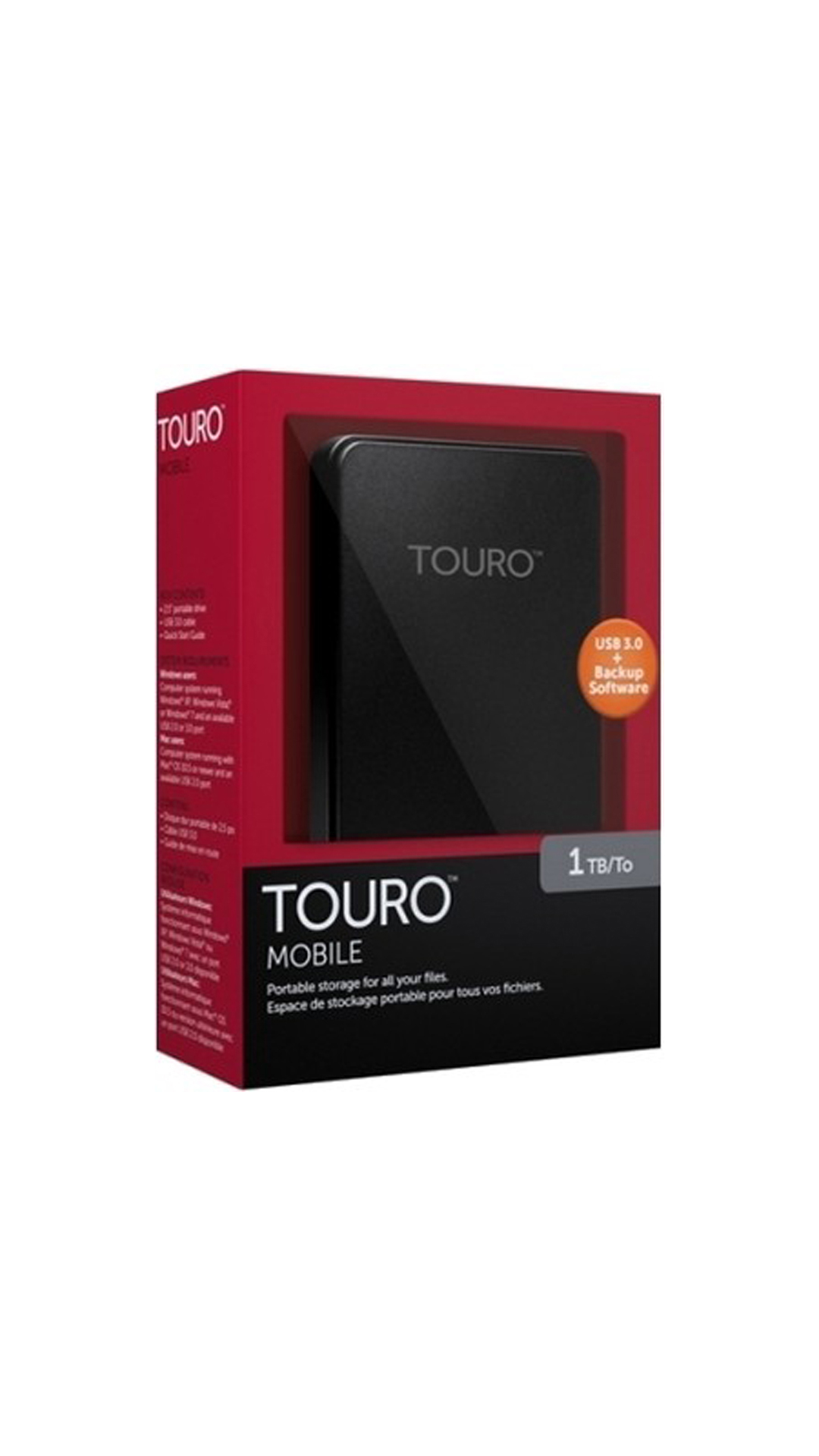 HGST Touro Mobile (HIT0S03803) 1 TB Portable External Hard Disk (Black)