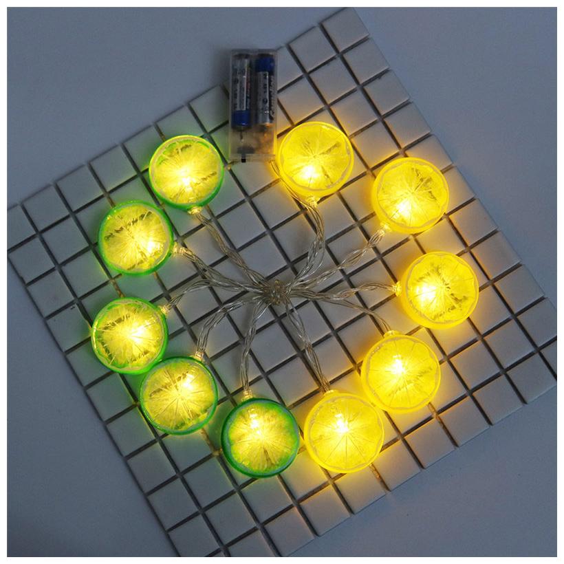 Festive Furnishing Lemon Shape LED String Lights (Green and Yellow)