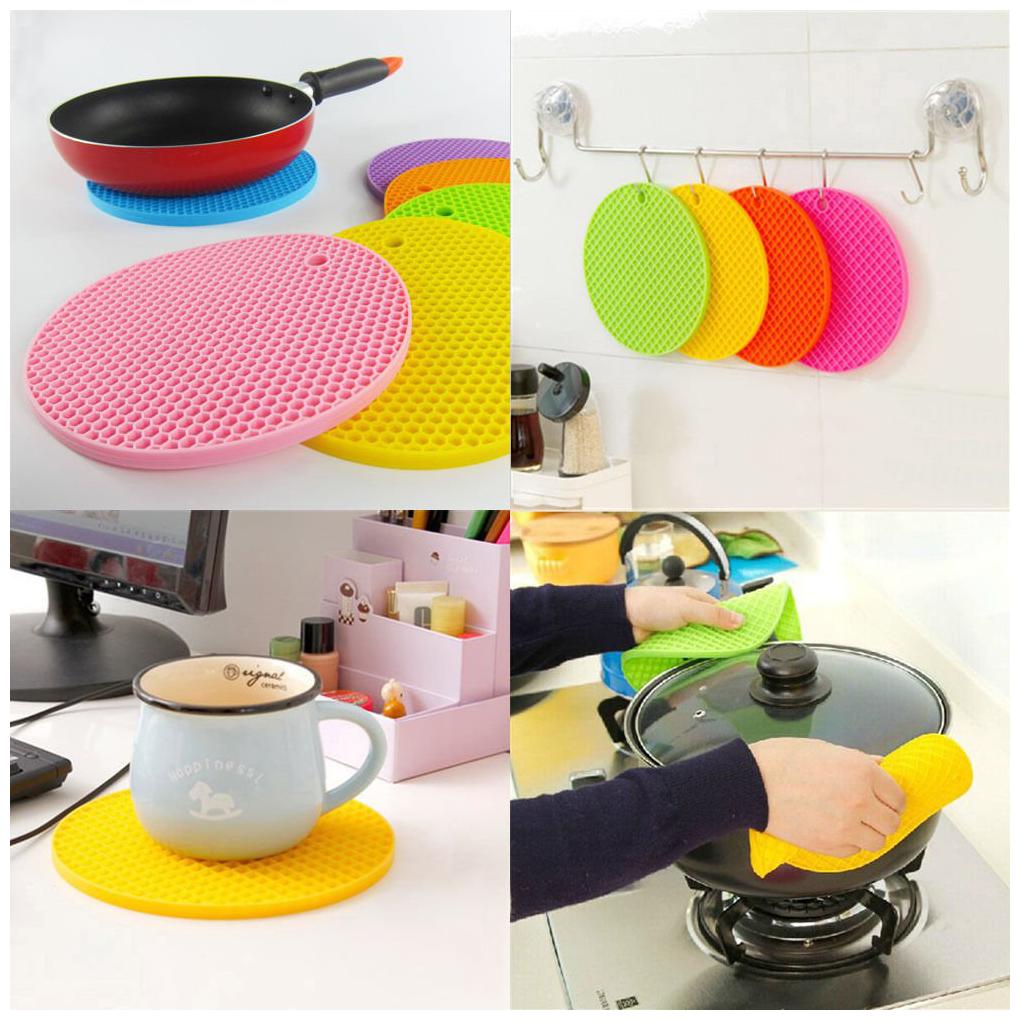 Mart& Round Flexible NonSlip Silicone Hot Pot Holders, bQw eBay