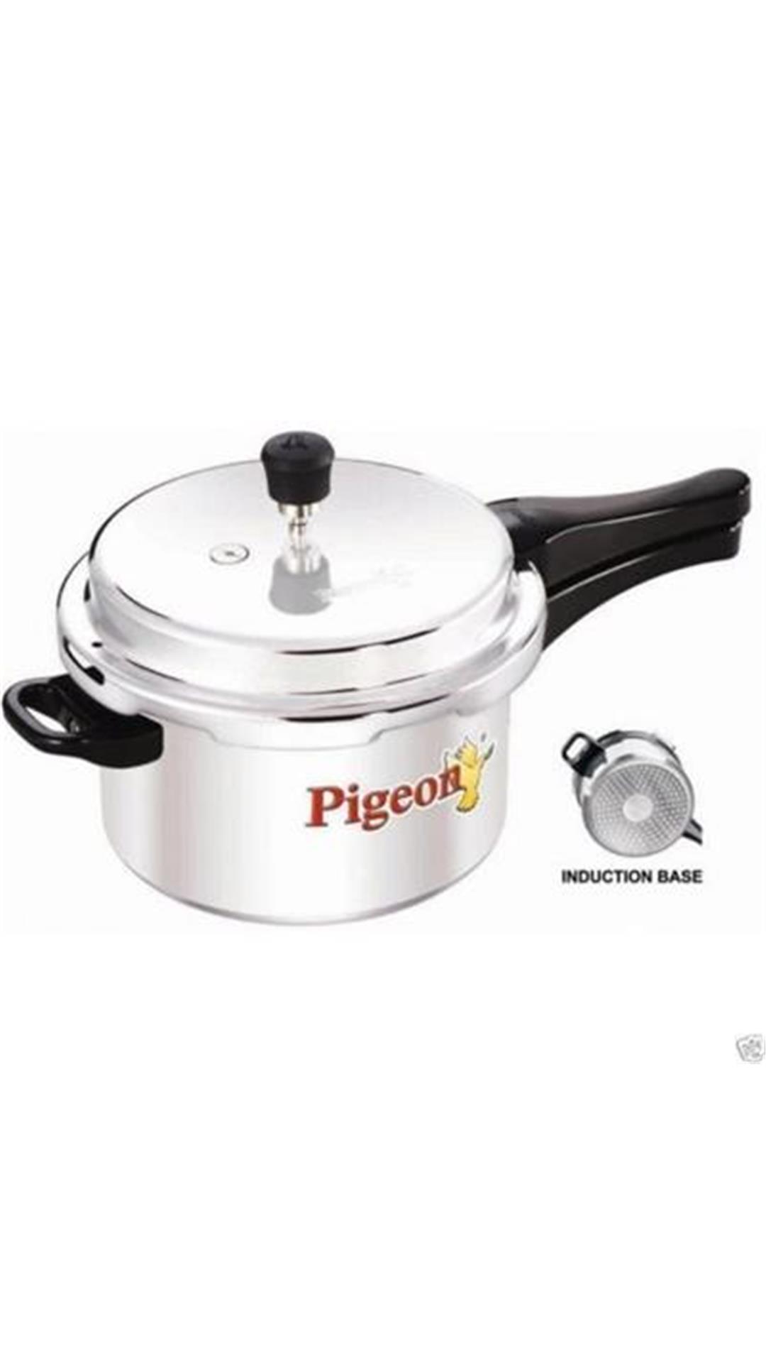 Buy Pigeon Induction Base Aluminium Outer Lid Pressure Cooker (5 Ltr