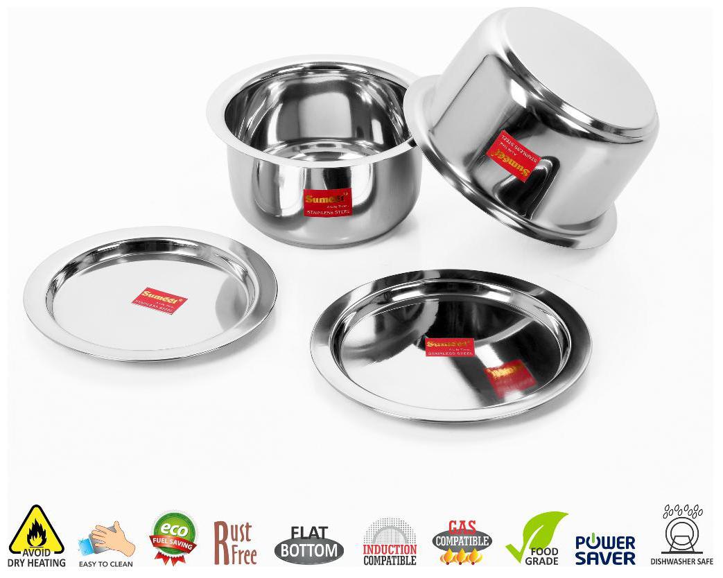 Sumeet 2 pcs Stainless Steel Induction & Gas Stove ...