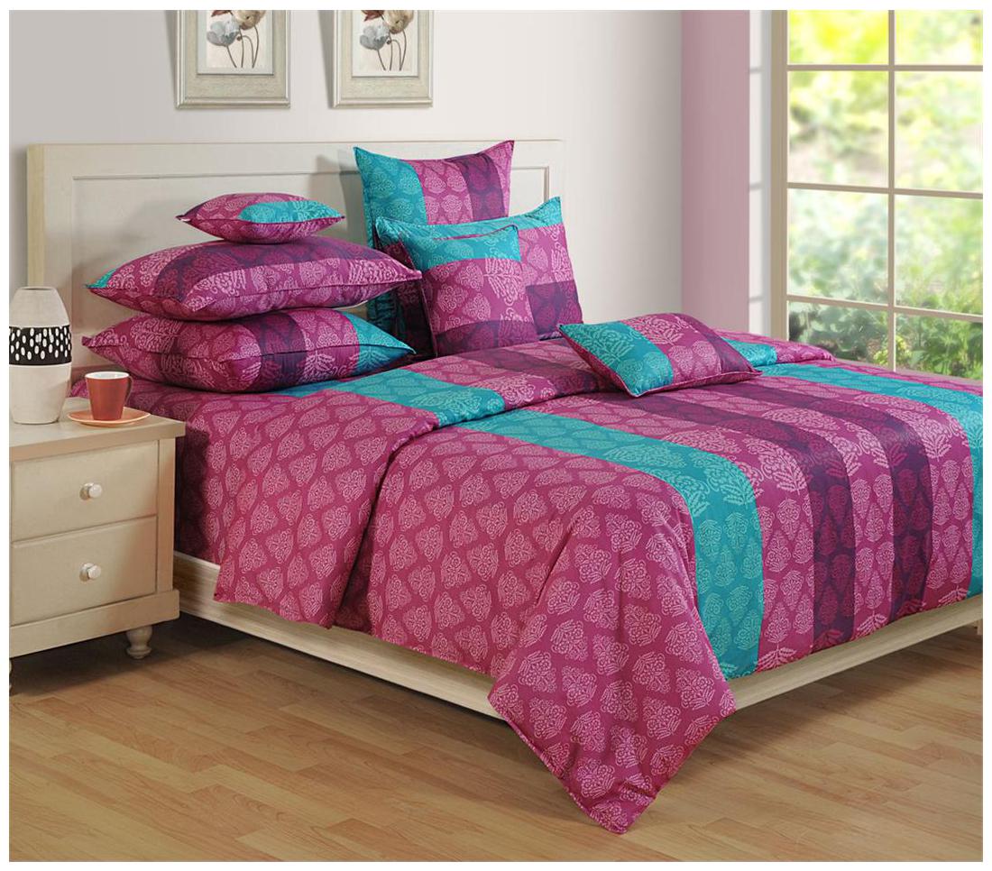 Details about Swayam Cotton Queen Bedsheet 150 TC -Aue 2 Pillow case-Purple Details about Swayam Cotton Queen Bedsheet 150 TC -Aue 2 Pillow case-Purple