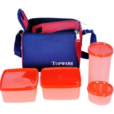 Topware 4 Containers Lunch Box with Insulated Bag