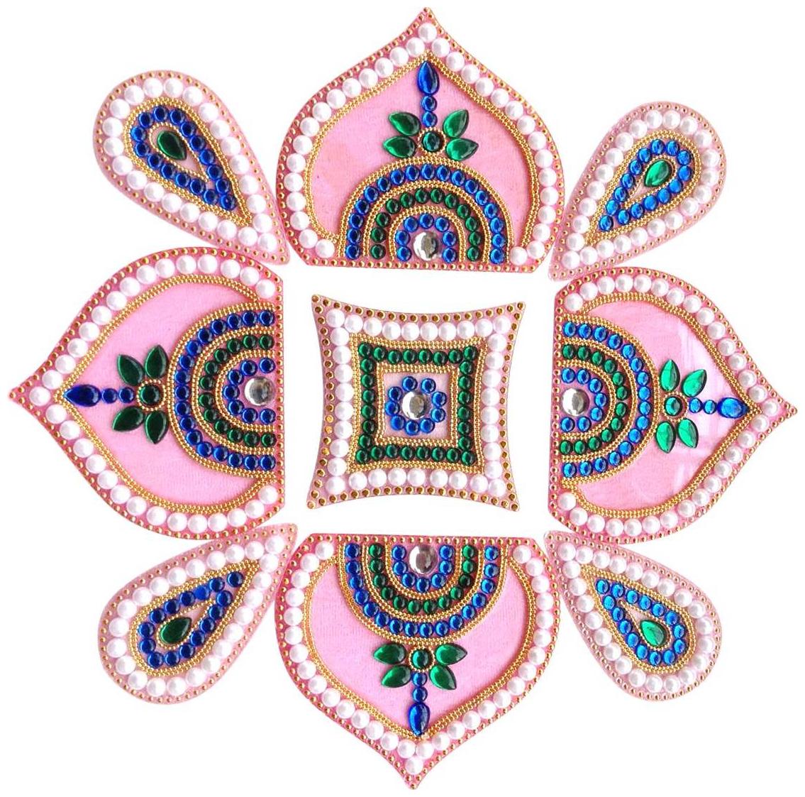 Unique Arts Beautiful assorted multicolor Acrylic Rangoli for Diwali - AR103