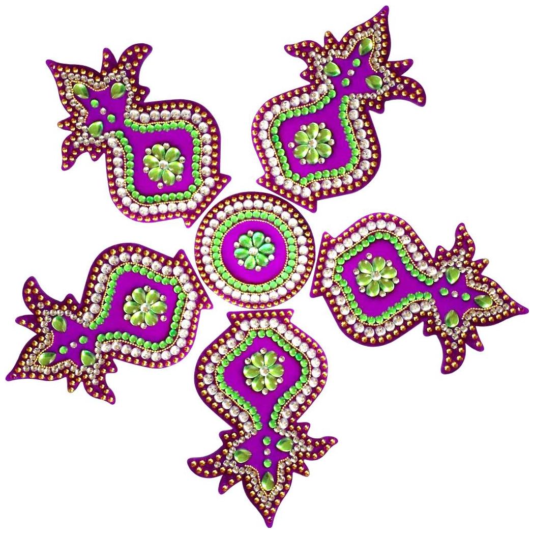 Unique Arts & Interiors multicolor Beautiful Big Kalash Acrylic Rangoli for Diwali...