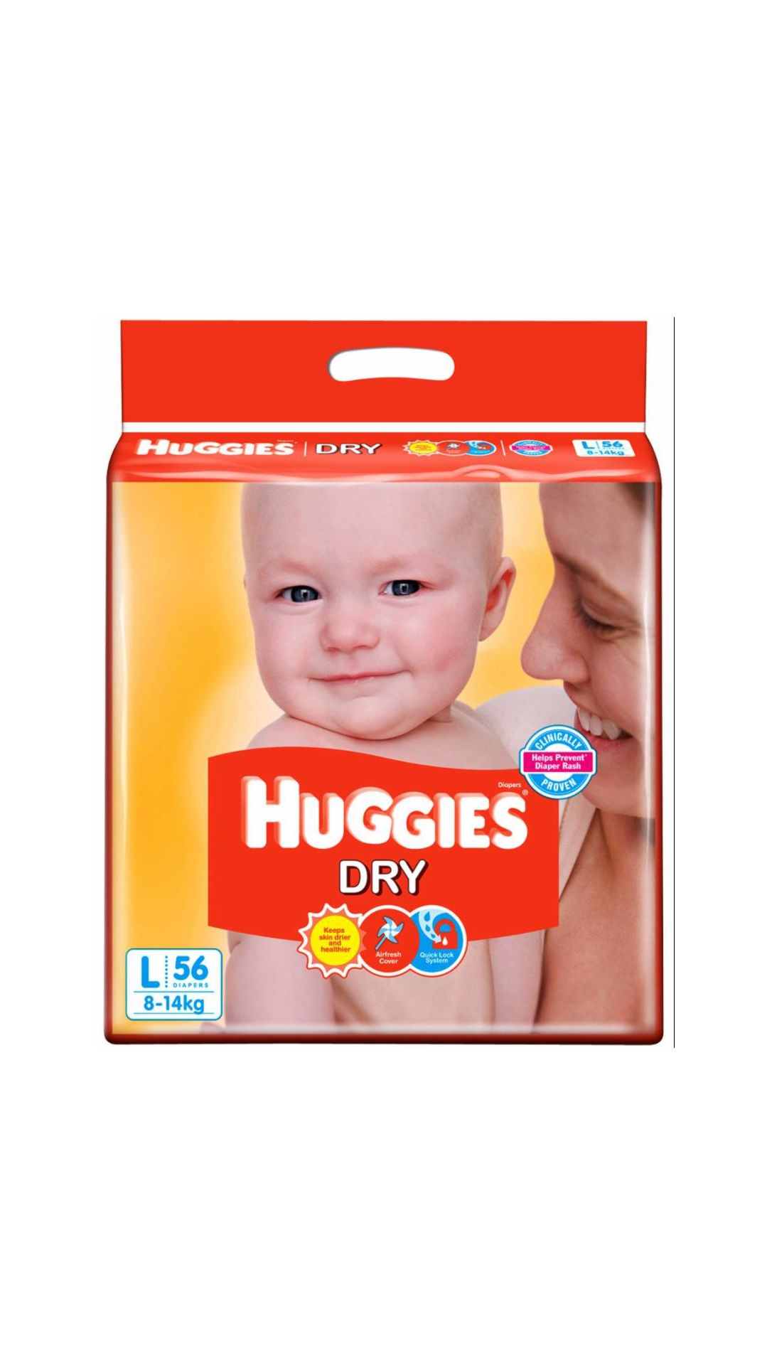 HUGGIES DRY L 56'S