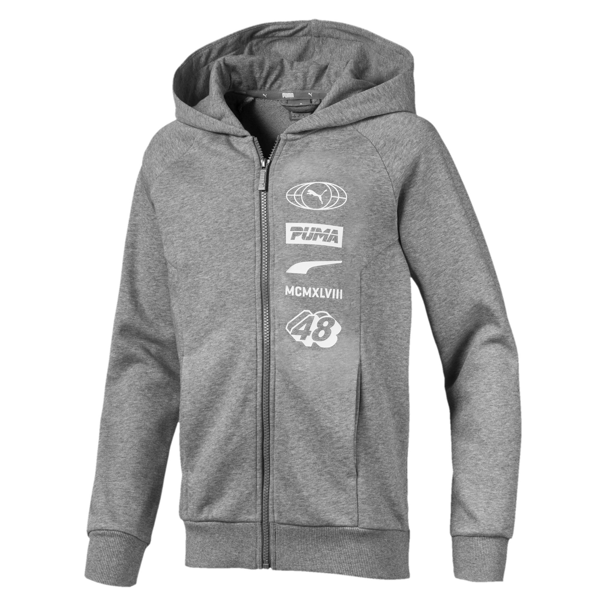 Puma Boy Cotton Printed Winter jacket - Grey-jCB | eBay