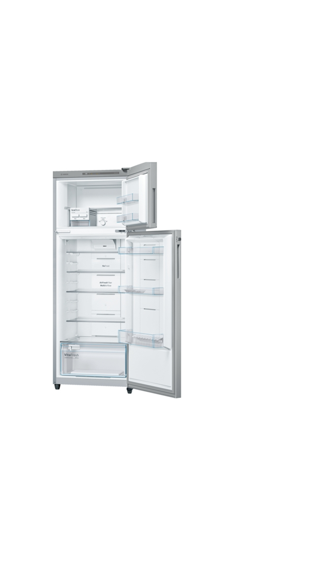 Bosch 347 L Double Door Refrigerator (Chrome Inox metallic) - KDN43VS20I