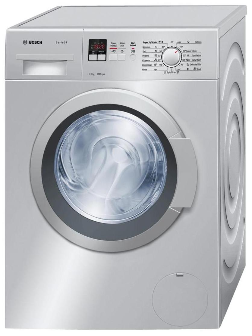 Bosch 7 kg Fully Automatic Front Load Washing Machine (WAK24168IN, Silver)