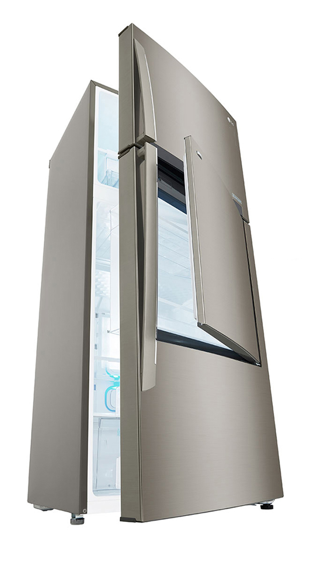 LG GC-D432HLAM 426 L Triple Door Refrigerator (Shiny Steel)