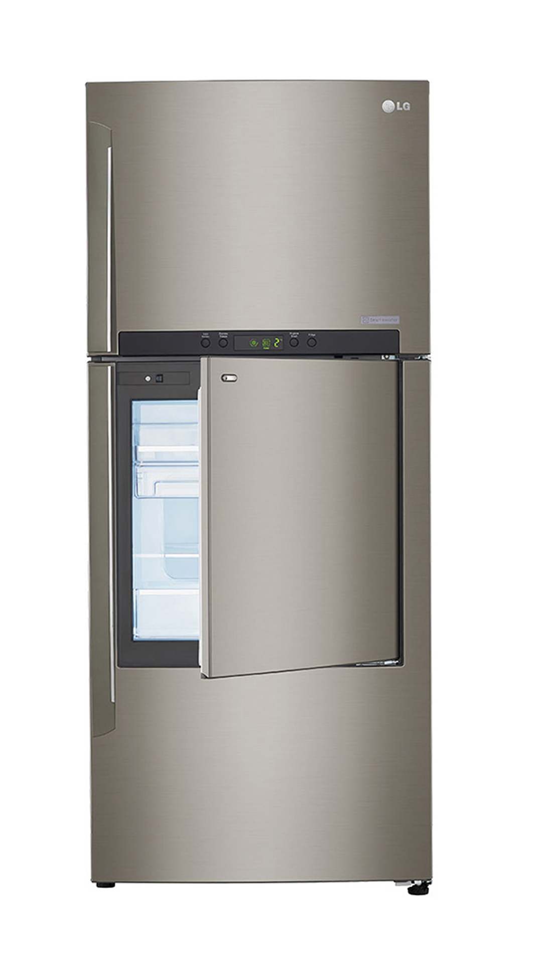 LG GC-D432HLAM 426 L Triple Door Refrigerator (Shiny Steel)