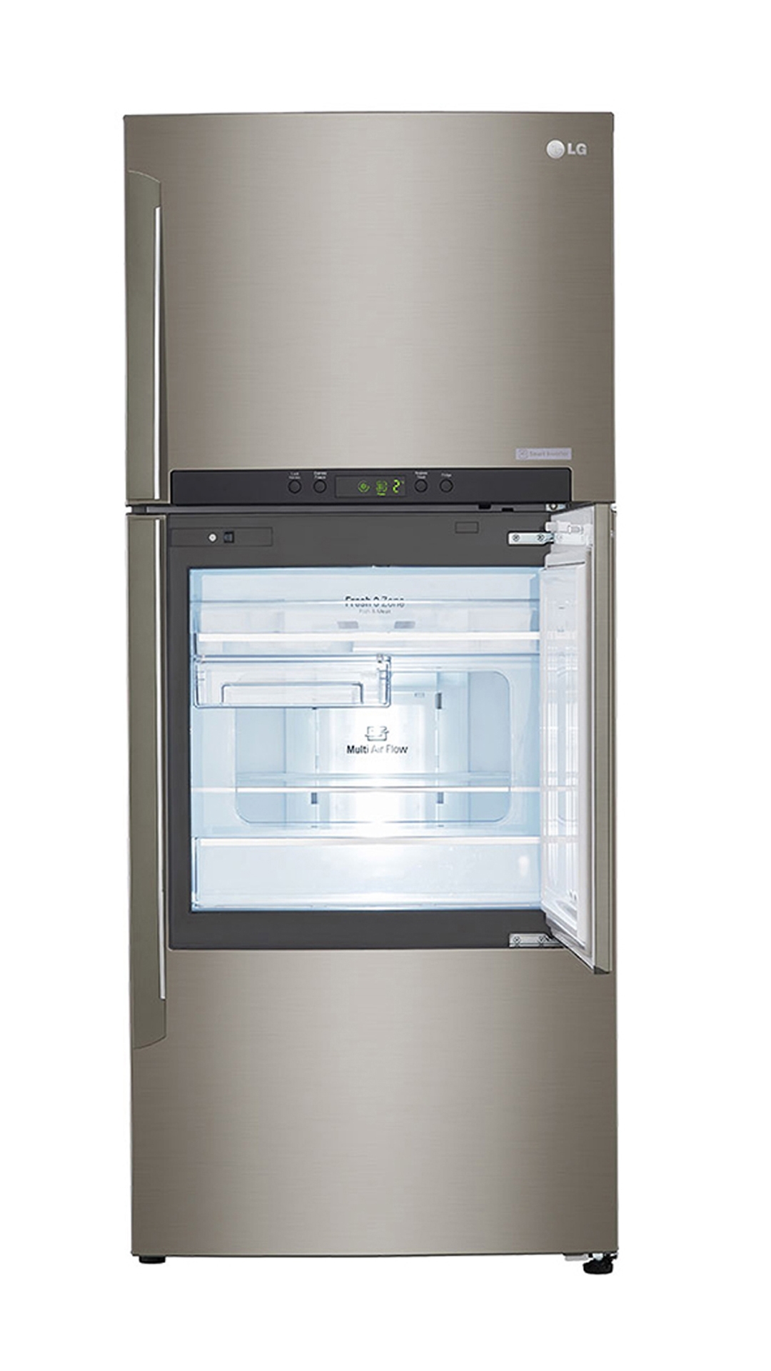 LG GC-D432HLAM 426 L Triple Door Refrigerator (Shiny Steel)
