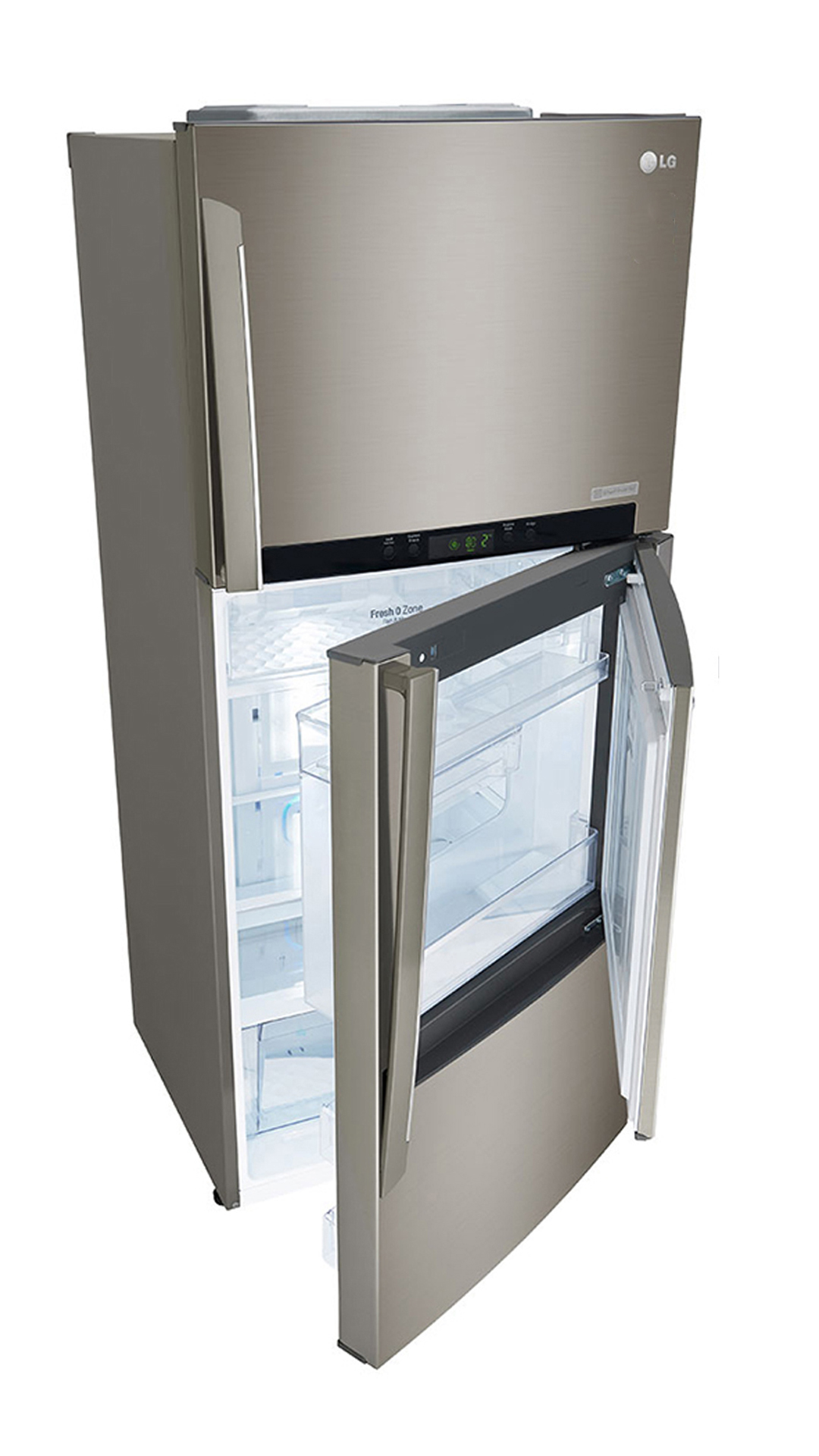 LG GC-D432HLAM 426 L Triple Door Refrigerator (Shiny Steel)