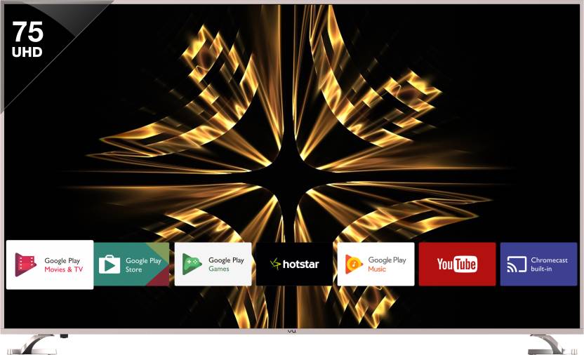 Vu Official Android 190cm (75 Inch) VU/S/OAUHD75 Ultra HD (4K) LED Smart TV