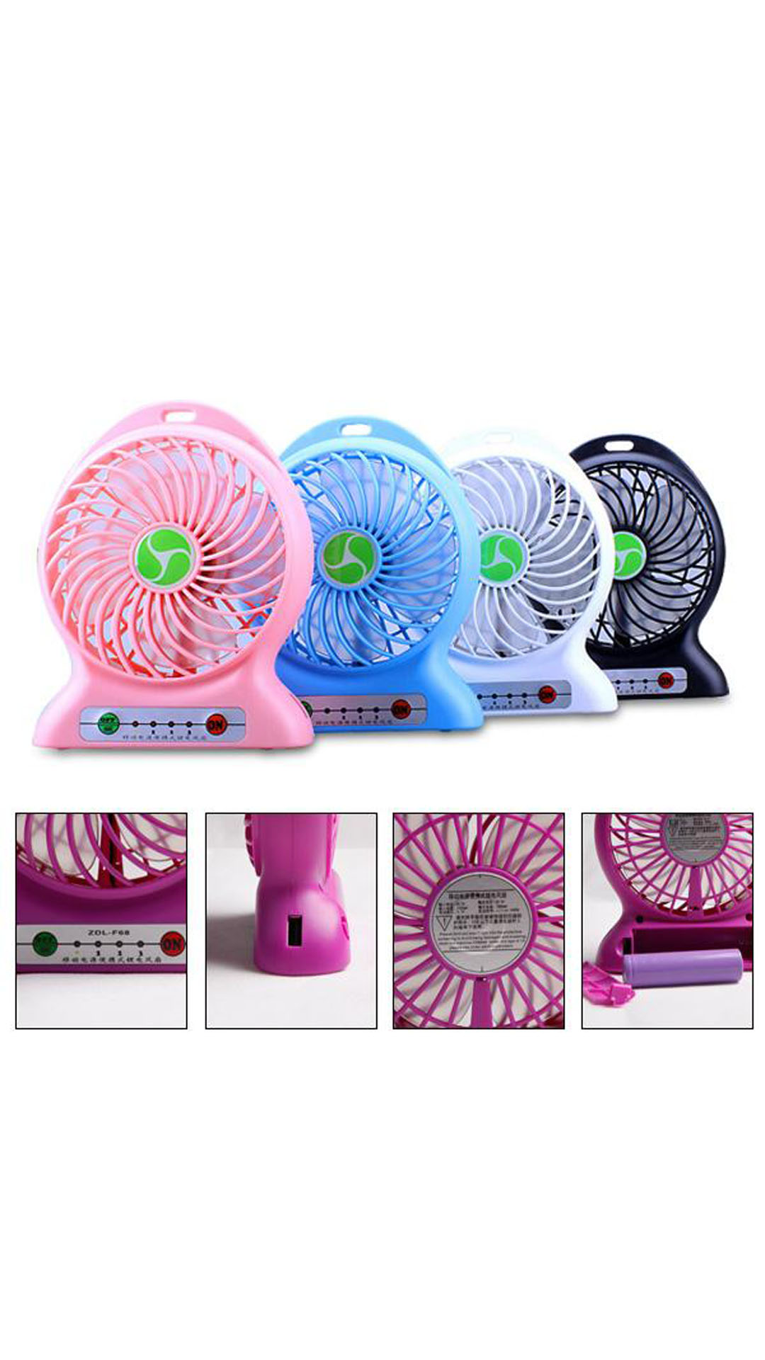 Maxxlite Power Bank Fan 2600 mAh-Assorted Color