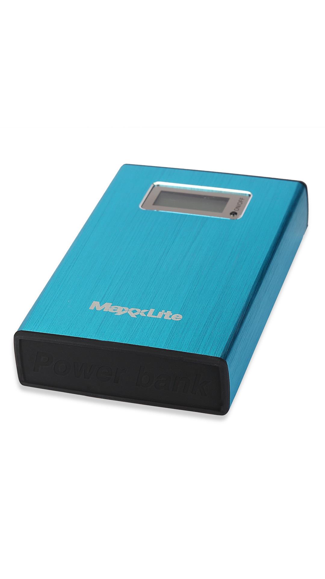 Maxxlite 10000 mAh Dual USB Port LCD Display Power Bank with LED Tourch (Assorted)