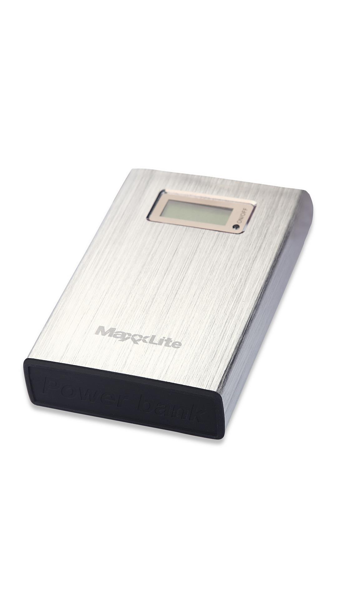 Maxxlite 10000 mAh Dual USB Port LCD Display Power Bank with LED Tourch (Assorted)