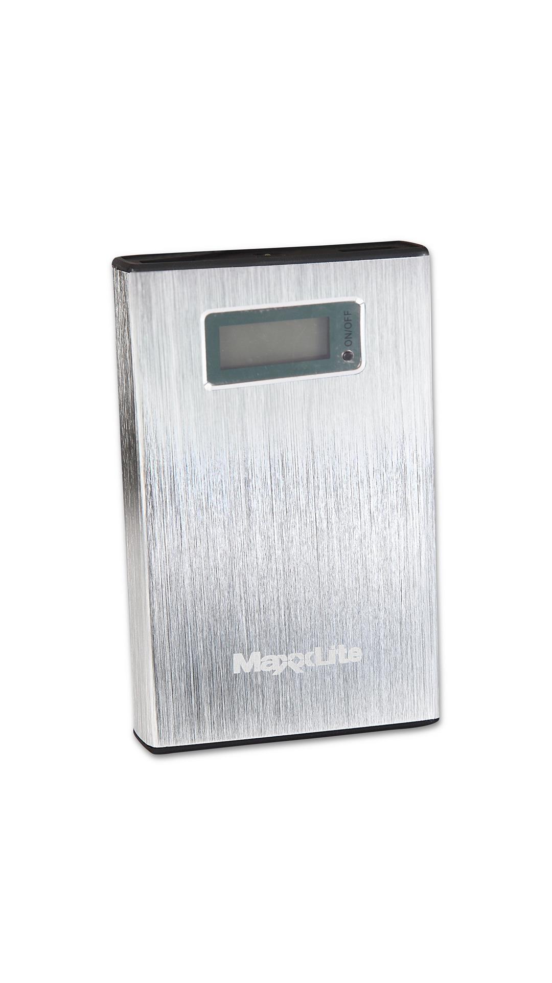 Maxxlite 10000 mAh Dual USB Port LCD Display Power Bank with LED Tourch (Assorted)