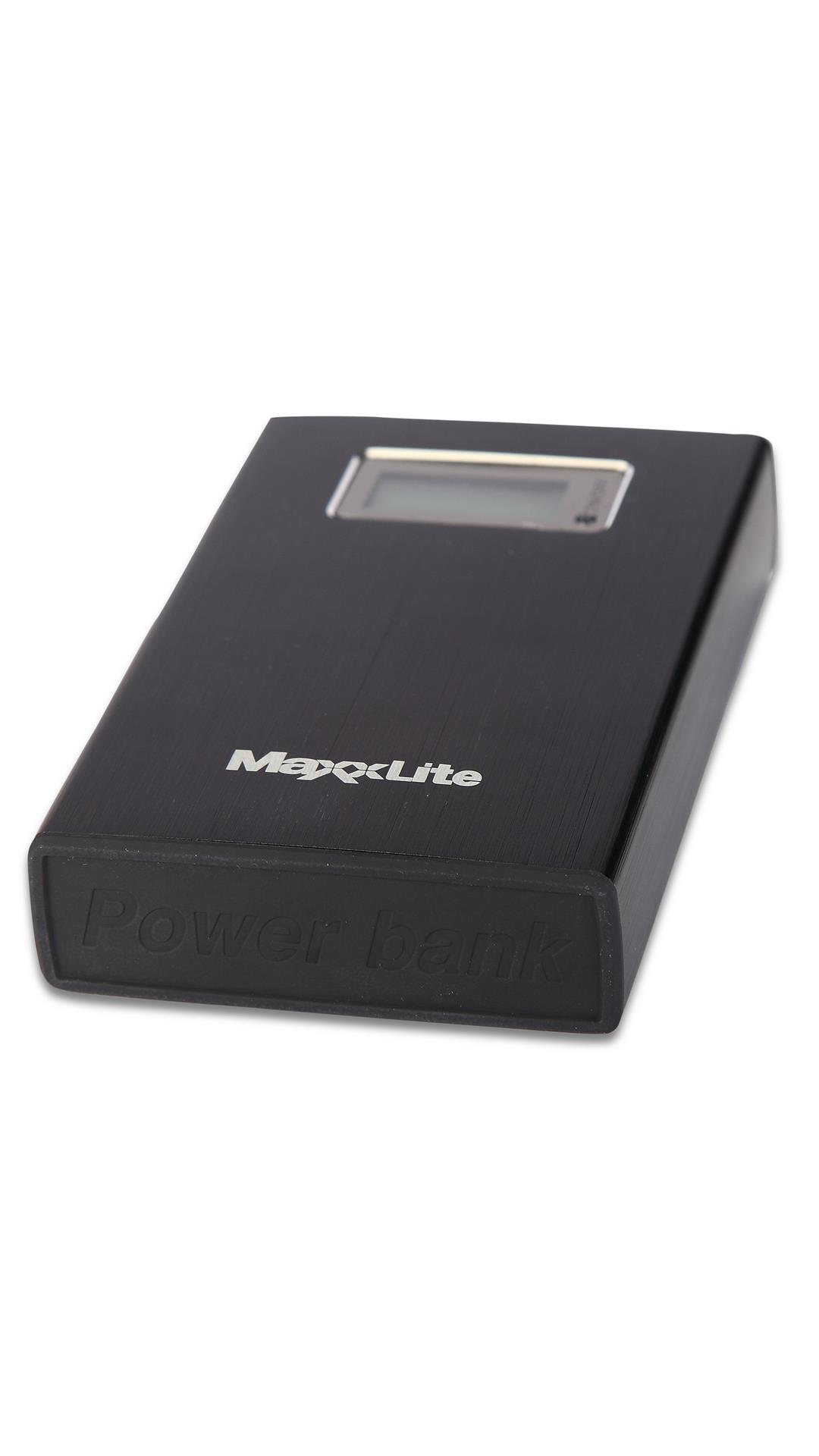 Maxxlite 10000 mAh Dual USB Port LCD Display Power Bank with LED Tourch (Assorted)