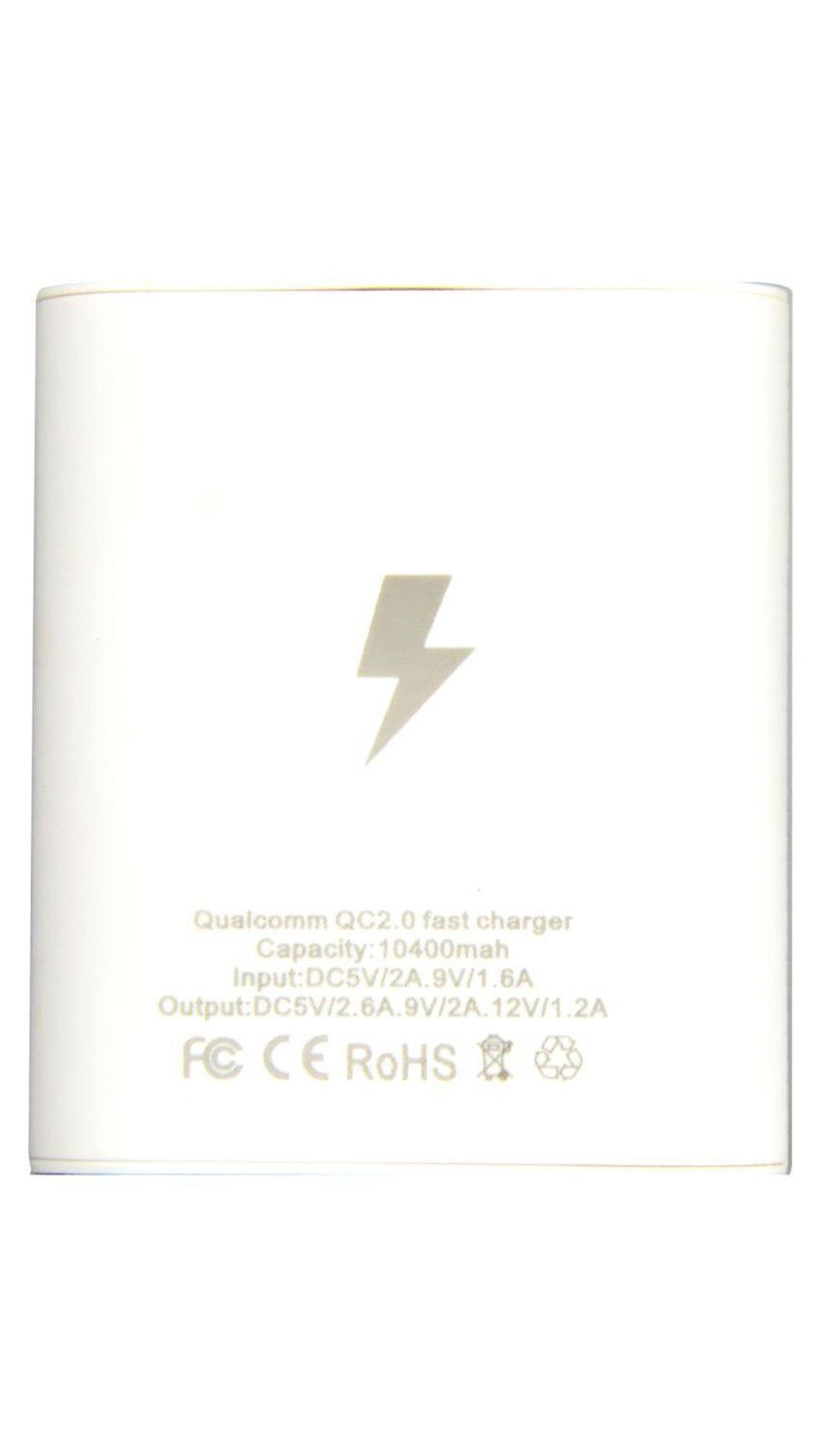 Maxxlite QC-1 10400 mAh Power Bank (White)