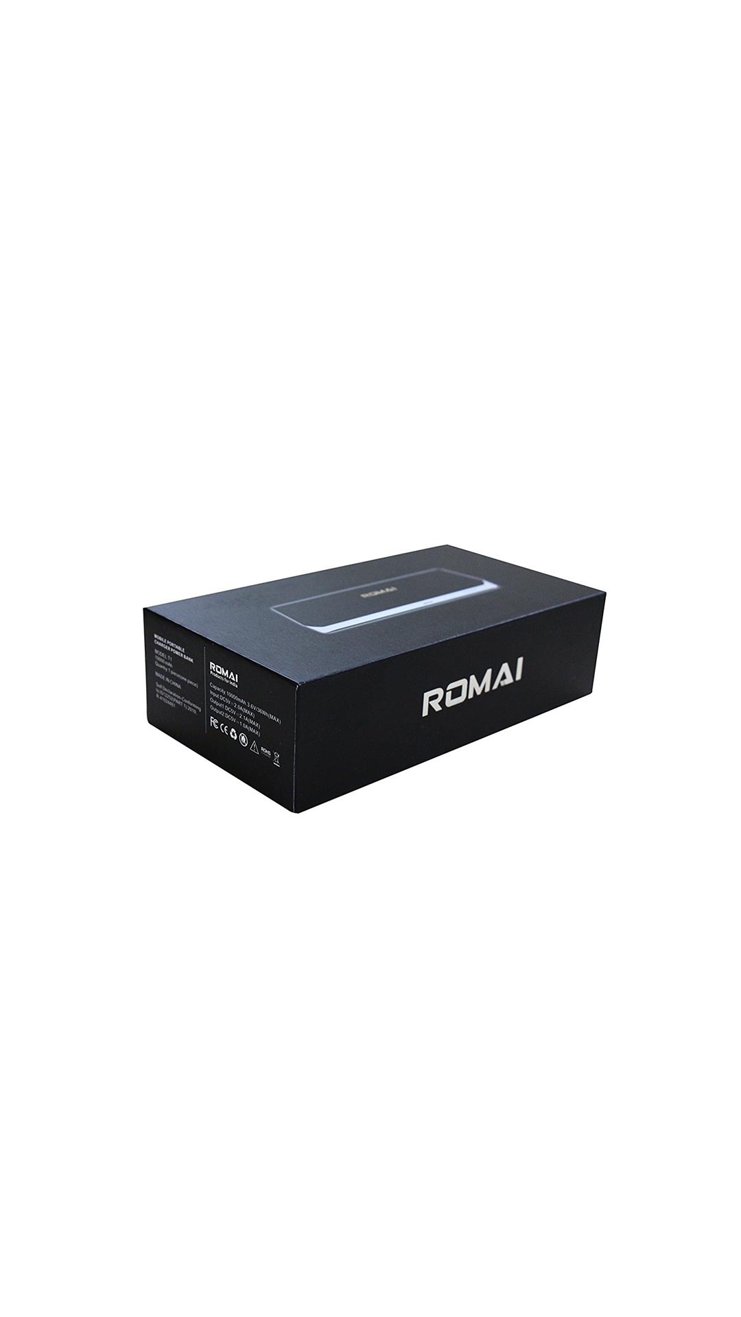 Romai T1 10000 mAh 10000mAh Power Bank (Black)
