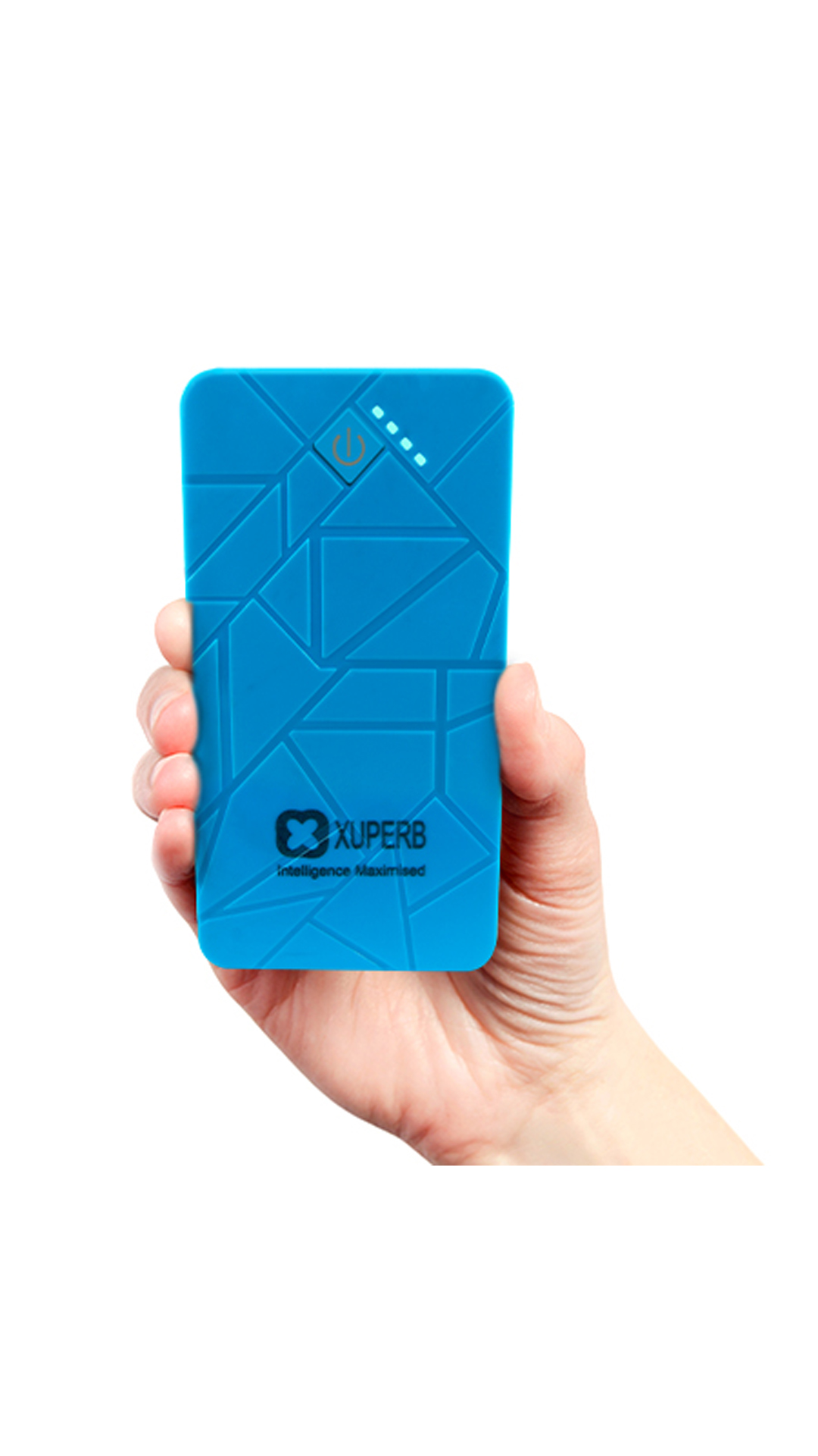 Xuperb (POLY-SLATE-100) 10000 mAh Power Bank (Sea Blue & Red)