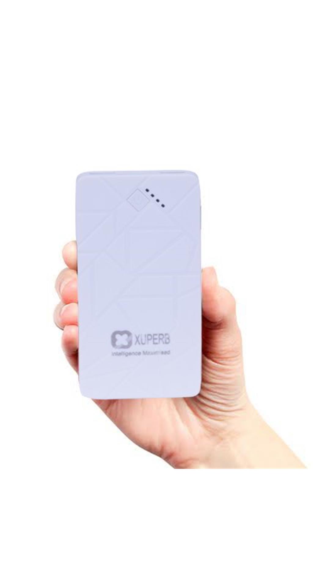 Xuperb Polymer SLIM (POLY-SLATE-100) 10000 mAh Power Bank (White)