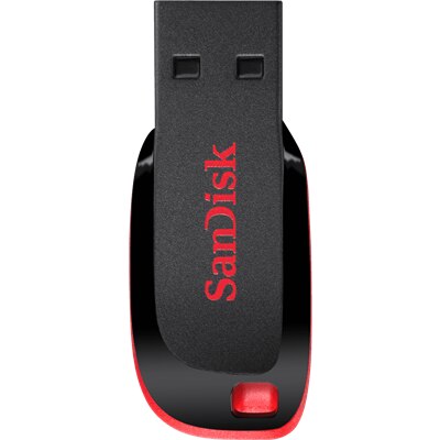 Sandisk Cruzer Blade USB 2.0 16 GB Utility Pendrive (Red & Black)