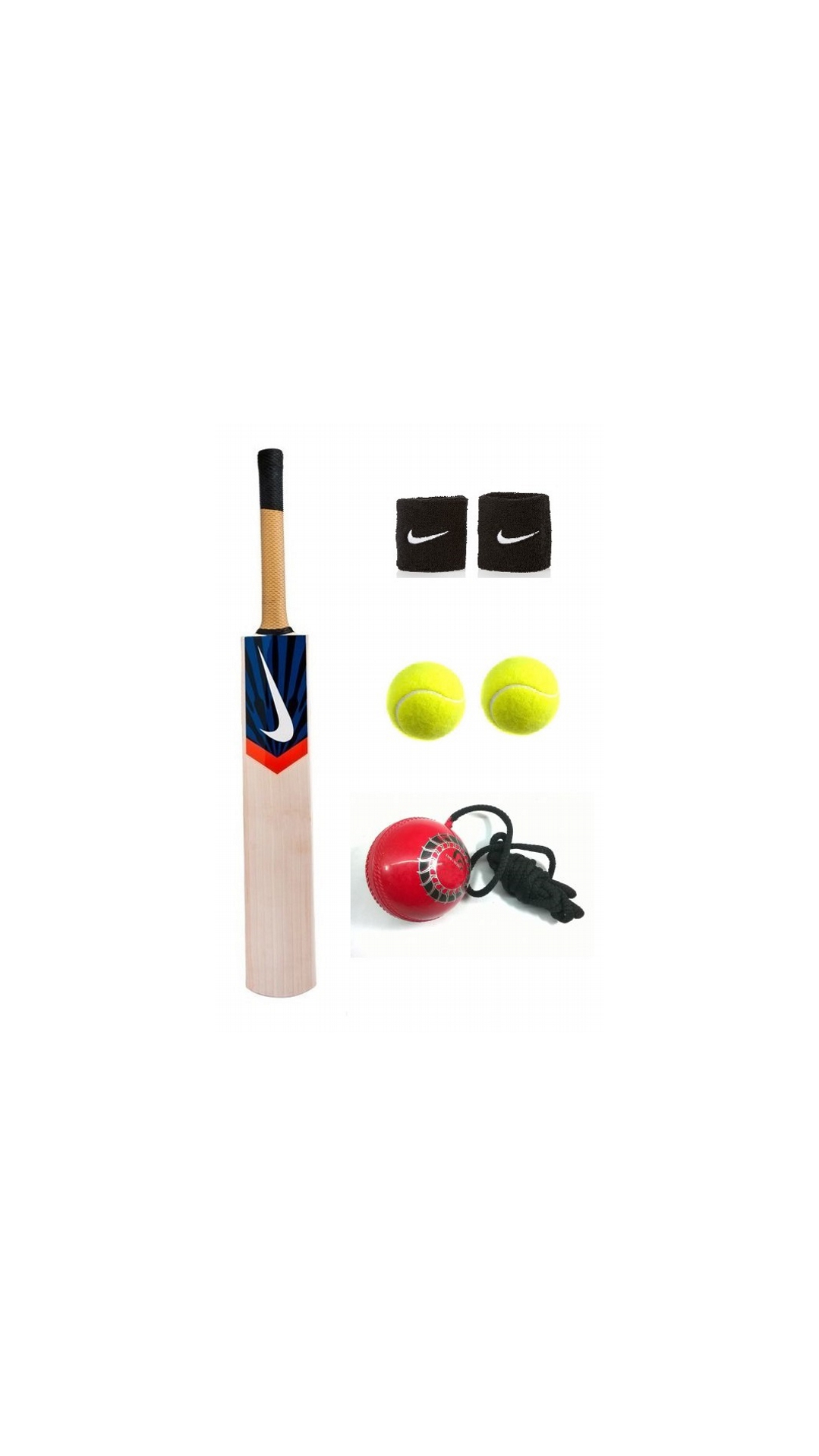 Combo of Nike (Replica) Kashmir Willow Tennis Cricket Bat - Full Size