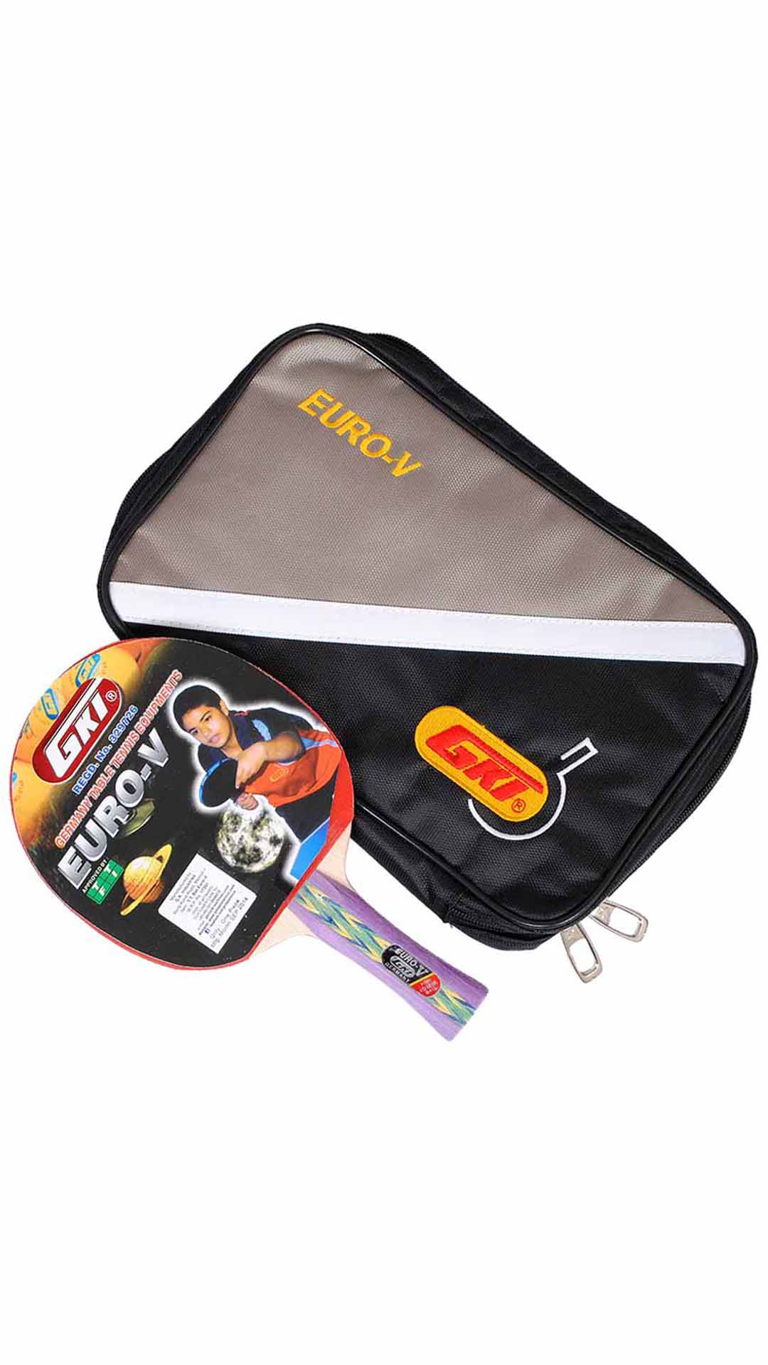 GKI Euro V Table Tennis Racquet-Multicolor