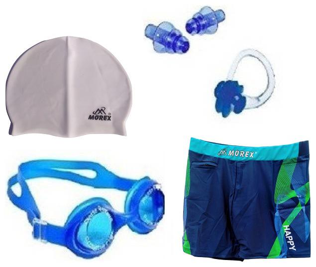 Ear plug /& Nose-zI4 Size-4XL Googles Trunks Details about / Morex Swimming Cap